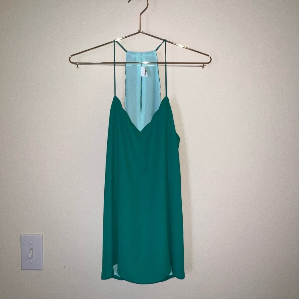 Express‎ Small Green Halter Tank Blouse NWT